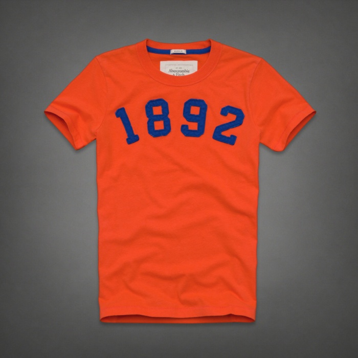 Abercrombie Fitch Hombres De Cuello Redondo Corto Remera AF5224